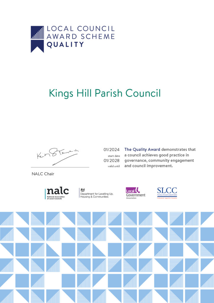 Local Council Award Scheme - Quality - Kings Hill Parish Council